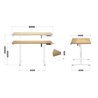 Hnedo-biely elektrický stôl Mark Adler LEADER 7.0 Craft