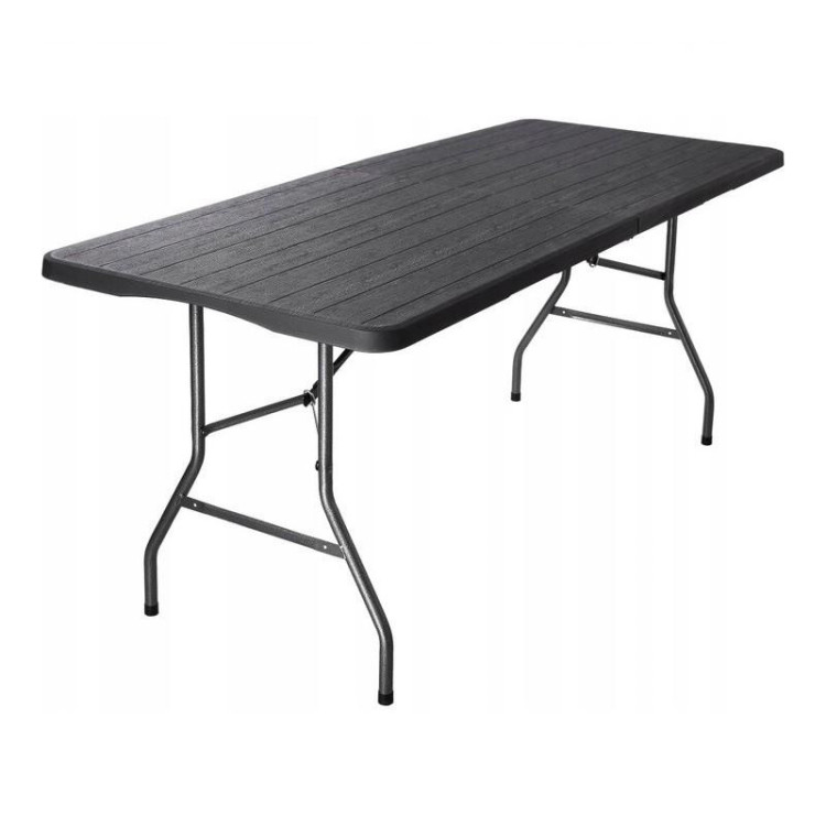 Skladací hnedý cateringový stôl - 70 x 180 cm