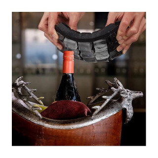 Čierna silikónová forma na ľadové kocky - 15 kociek