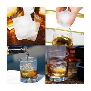 Čierna silikónová forma na ľadové kocky - 15 kociek