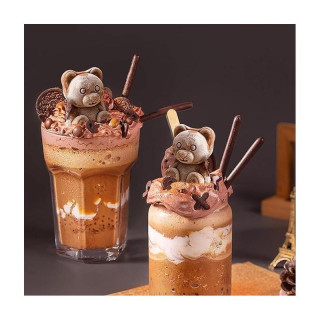 Silikónová ružová forma na ľadové kocky - 4 medvede