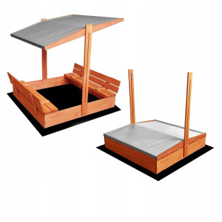 Siv nastavljiv nadstrešek za peskovnik proti sončni svetlobi - 120x120 cm