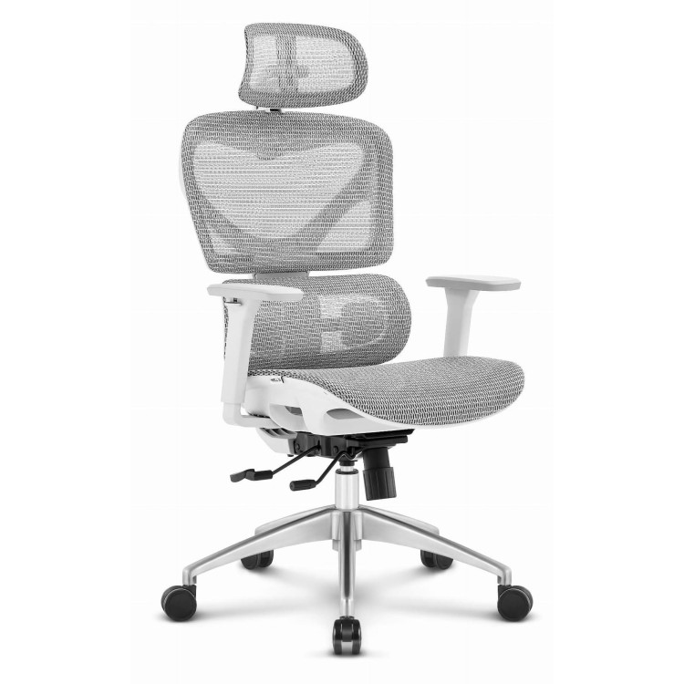 Pisarniški sivo-bel fotelj HELLS CHAIR HC- 1056