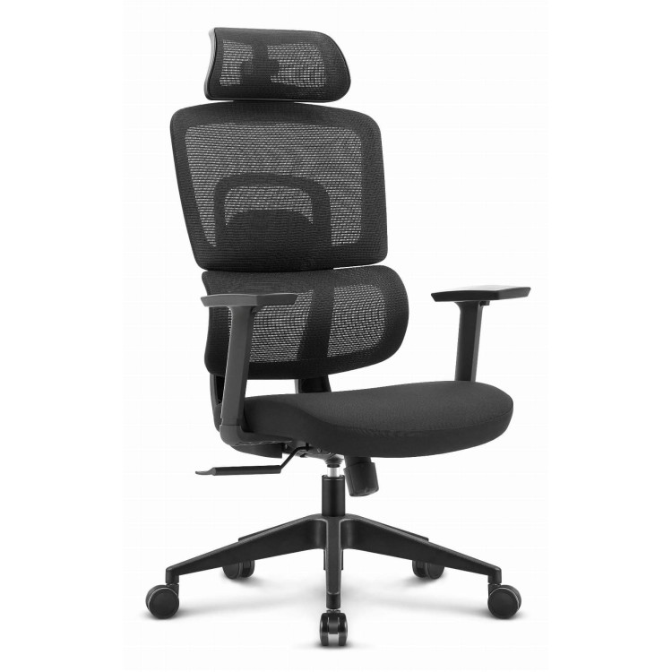 Črn pisarniški stol HELLS CHAIR HC-1051