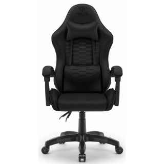 Črn igralni stol iz blaga HELLS CHAIR HC-1000