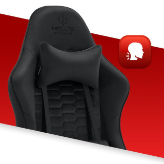 Črn igralni stol iz blaga HELLS CHAIR HC-1000