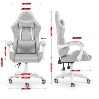 Sivo-bel igralni stol HELLS CHAIR HC- 1000
