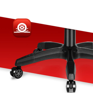 Črn fotelj iz blaga HELLS CHAIR HC- 1000 LED RGB