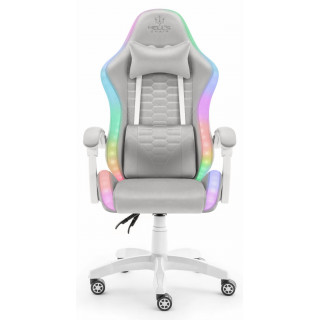 Sivo-bel gaming stol HELLS CHAIR HC- 1000 LED RGB