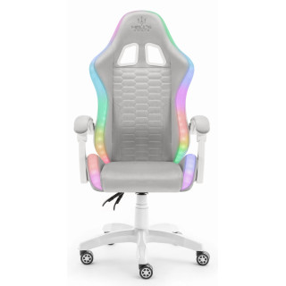 Sivo-bel gaming stol HELLS CHAIR HC- 1000 LED RGB