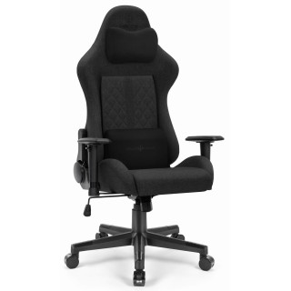Črn igralni stol iz blaga HELLS CHAIR HC-1006