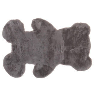 Dekorativni siv kožuh v obliki medvedka