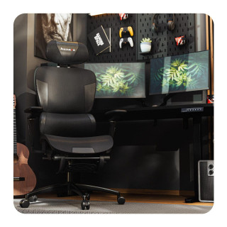 Črn gaming stol Huzaro COMBAT 7.9