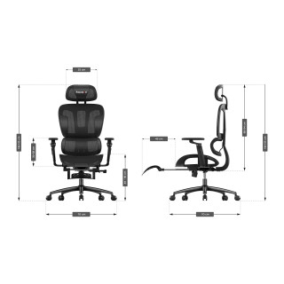 Črn gaming stol Huzaro COMBAT 7.9