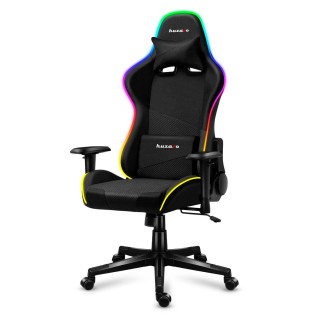 Črn gaming stol Huzaro FORCE 6.3 RGB MESH