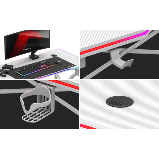 Igralna bela miza Huzaro HERO 1.7 RGB WHITE