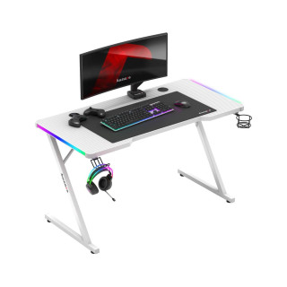 Huzaro bela gaming miza z RGB osvetlitvijo HERO 2.5 RGB WHITE