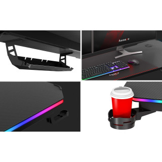 Črna igralna miza Huzaro HERO 4.8 RGB