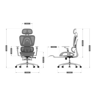 Siv ergonomski fotelj Mark Adler EXPERT 7.9 GREY