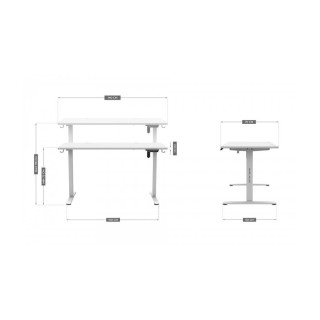 Bela električna miza Mark Adler LEADER 7.4 WHITE