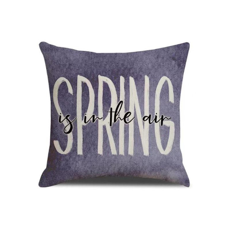 Vijolična prevleka za blazino z napisom