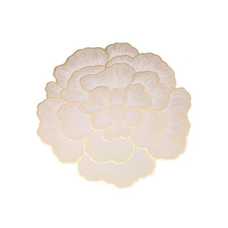 Okrogla zlata namizna podloga v obliki rože