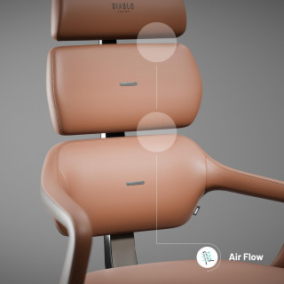 Rjav pisarniški stol Diablo V-Modular