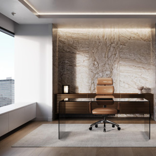 Rjav pisarniški stol Diablo V-Modular