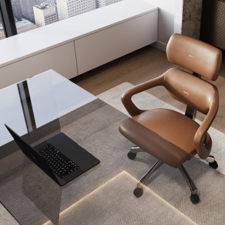 Rjav pisarniški stol Diablo V-Modular