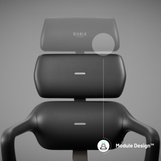 Črn pisarniški stol Diablo V-Modular