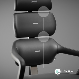 Črn pisarniški stol Diablo V-Modular