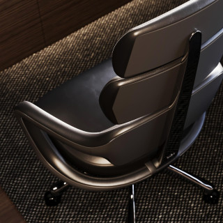 Črn pisarniški stol Diablo V-Modular