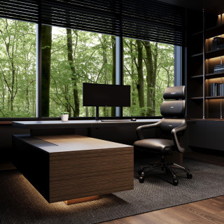 Črn pisarniški stol Diablo V-Modular