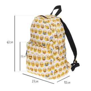 Eleganten bel nahrbtnik s pisanimi smeški za ženske