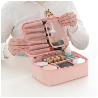 Ženska kozmetična torbica v črni barvi