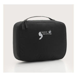 Ženska kozmetična torbica v črni barvi