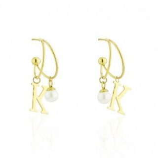 Uhani iz kirurškega jekla s črko