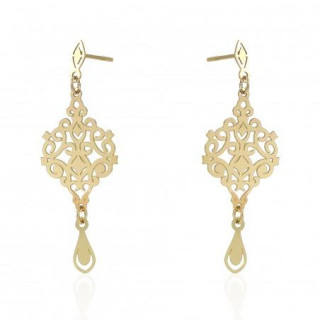 Viseči uhani iz kirurškega jekla v zlati barvi