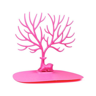 Stojalo za nakit v roza barvi