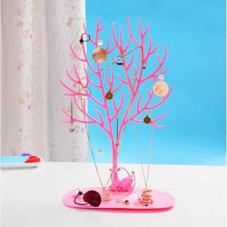 Roza stojalo za nakit v obliki drevesa