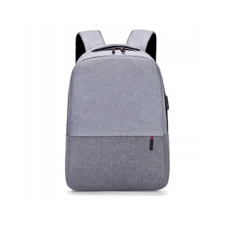 Športen siv nahrbtnik z USB priključkom