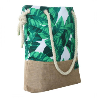 Ženska torba za plažo z motivom listov