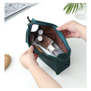 Roza kozmetična torbica z vzorcem