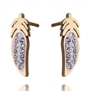 Pozlačeni uhani s srebrnim cirkonom