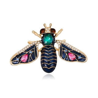Elegantna muha broška s kristali