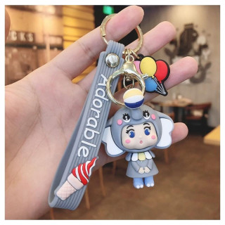 Obesek za ključe s punčko/slončkom