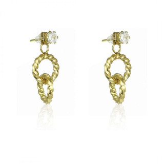 Pozlačeni uhani s kamenčkom