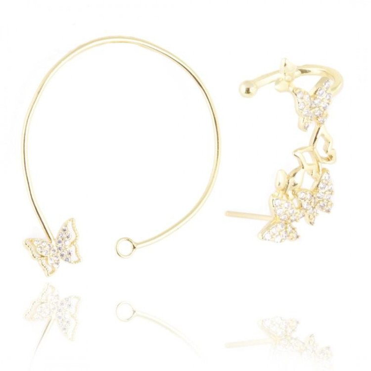 Zlati uhani iz kirurškega jekla