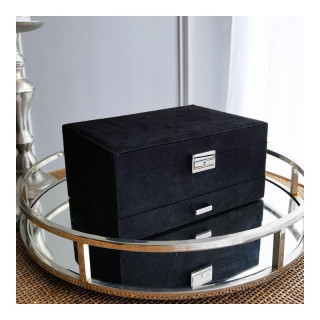 Elegantna črna škatlica za nakit