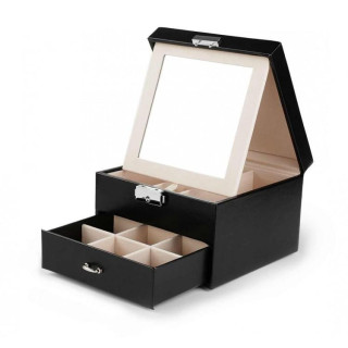 Črna elegantna škatlica za nakit